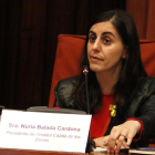 Plano medio de la presidenta del Institut Català de les Dones, Núria Balada.