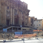 Des de la plaça hi haurà accés a les restes arqueològiques que es museïtzaran en l'últim tram dels treballs.