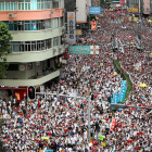 Imatge d'arxiu de milers de manifestants en les protestes a Hong Kong en contra de la llei d'extradició a la Xina.