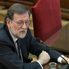 El expresidente del gobierno español Mariano Rajoy declarando en el Supremo.