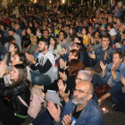 Manifestants durant la seguda a la plaça Imperial Tarraco en la concentració convocada per ANC i Òmnium Cultural. Foto del 15 d'octubre del 2019 (Horitzontal).
