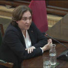 L'alcaldessa de Barcelona, Ada Colau, durant la compareixença al Tribunal Suprem.-