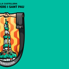 El nou escut de la Colla Castellera de Sant Pere i Sant Pau.