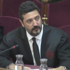 L'advocat de Dolors Bassa, Mariano Bergés, durant l'informe final al Tribunal Suprem.