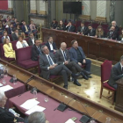 Plano general de Jordi Turull durante el último turno de palabra en el Tribunal Supremo.