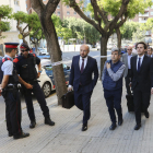 Àngel Cunillera, llegando a la Audiencia el pasado 13 de mayo, con su abogado, Víctor Mercedes.