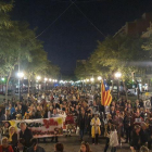 Imatge de la Rambla Nova amb els manifestants arribant al Balcó del Mediterrani.