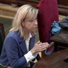 L'expresidenta de l'AMI i alcaldessa de Vilanova i la Geltrú, Neus Lloveras, declarant com a testimoni al Tribunal Suprem.
