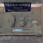 Imagen de los explosivos encontrados en un almacén de Flix.