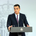 El president del govern espanyol, Pedro Sánchez, durant la roda de premsa posterior al consell de ministres.