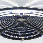 Gran plano general del pleno del Parlamento Europeo en Estrasburgo.