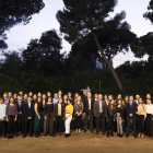 Imatge del conseller Josep Bargalló amb els alumnes premiats