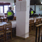 Imagen del operativo policial en el restaurante