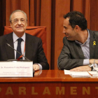 El presidente del Consejo de Administración de ACS, Florentino Pérez, en la comisión de investigación del Proyecto Castor en el Parlament.
