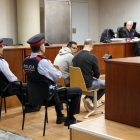 Imatge de l'acusat de violar i agredir a la seva parella a Lleida, durant el judicia a l'Audiència de Lleida