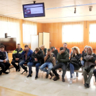 Los procesados sentados en el banquillo de los acusados de la Audiencia de Tarragona
