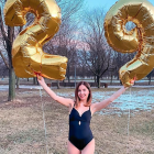 Ekaterina Didenko celebrando el cumpleaños.