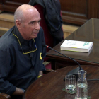 Imatge general de l'exdiputat Lluís Llach declarant al Tribunal Suprem.