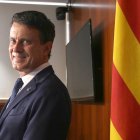 El concejal de Barcelona, Manuel Valls, antes de la rueda de prensa de este miércoles.