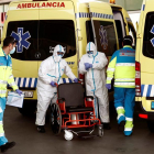 Servicios de emergencia en el hospital Infanta Leonor, en Madrid.