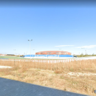 Vista exterior del velòdrom on es construirà la nova pista.