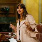 La portavoz de JxCat en el Congreso, Laura Borràs, durante su intervención en el Congreso este 3 de junio del 2020.