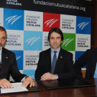 La firma del convenio se ha hecho en la sede de la Fundación privada Mutua Catalana.