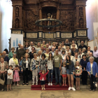 Foto de familia de los nuevos padrinos del órgano de Valls.