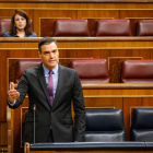El president del govern espanyol, Pedro Sánchez, durant la sessió de control al Congrés dels Diputats.
