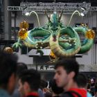 El dragón Sheron, de 'Bola de Dragón', cuelga sobre la gran exposición/instalación de la zaga en el 25.º Manga Barcelona.