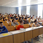 Una classe a la Facultat d'Economia i Dret de la Universitat de Lleida durant les proves de l'any passat.
