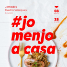 Cartel de las jornadas gastronómicas #joemquedoacasa que han impulsado los restauradores de la Ràpita.