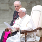 El papa durant una audiència pública al Vaticà.