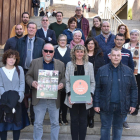 Imagen posterior a la rueda de prensa, con los participantes en la campaña 'Som Comerç TGN'.