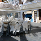 La terrassa d'un bar de Vilanova i la Geltrú