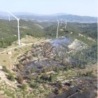 Imatge aèria de l'incendi de la Fatarella.