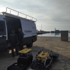 DIspositiu de la Guardia Civil con los los vehículos submarís no tripulados