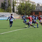 Un dels instants del partit disputat a la primera volta que va acabar amb victòria grana (0-2).
