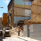 Imatge de l'edifici esfondrat al barri del Carme