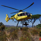 Imatge d'un rescat amb helicòpter de Bombers