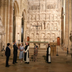 Es monarques van tenir ocasió d'accedir a l'església, on hi ha  les tombes reials