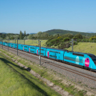 Imatge d'un dels trens amb la marca OUIGO de la companyia SNCF.