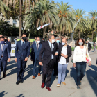 El presidente de la Generalitat, Quim Torra, acompañado de otras autoridades