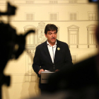 Imagen de archivo del presidente del grupo parlamentario de ERC, Sergi Sabrià, en rueda de prensa.
