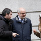 El abogado de Societat Civil Catalana, Manuel Miró, a la salida del Tribunal de Cuentas.