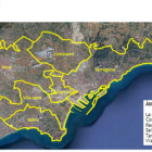 Ámbito geográfico del Plan Urbanístico Metropolitano del Campo de Tarragona.