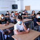 Pla general d'una classe amb alumnes d'ESO a l'institut Cristòfol Despuig de Tortosa