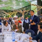 Valls, ahir a la nit durant la seva intervenció davant més d'un centenar de persones en un sopar.