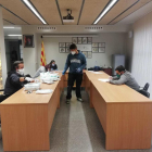 Trabajadores en el Ayuntamiento de Sarral durante el Covid-19