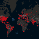Mapa del coronavirus actual al món.